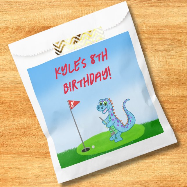 Cute Dinosaur Golf Themed Kids Birthday  Favour Bags (Creator Uploaded)