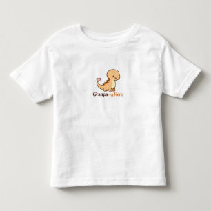 Cute Dinosaur Granpa My Hero Toddler T-Shirt Gra