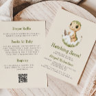 Cute Dinosaur Hatching Soon QR Code Baby Shower
