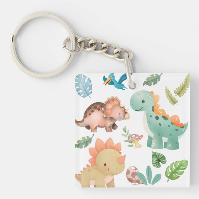 Cute Dinosaur  Key Ring (Front)