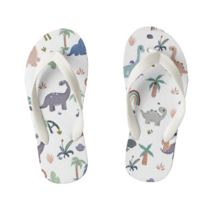 🦕 Cute Dinosaur Kids Flip Flops