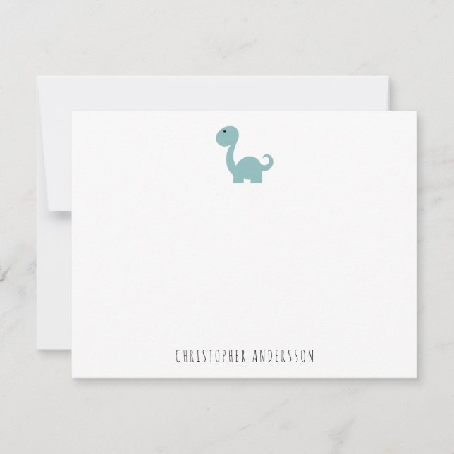 Cute Dinosaur Kid's Personalised  Card (Front)
