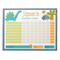 Cute Dinosaur Kids Reward Chart for Daily Routine 