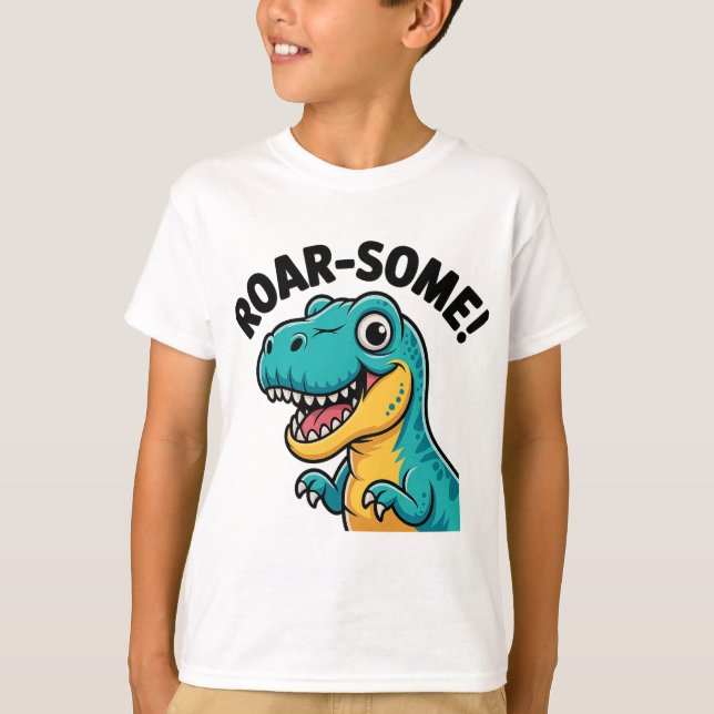 Cute Dinosaur Kids T-Shirt  (Front)