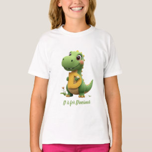 Cute Dinosaur Kids T-Shirt   D is for Dinosaur Alp