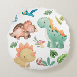 Cute Dinosaur Kids Throw Pillows