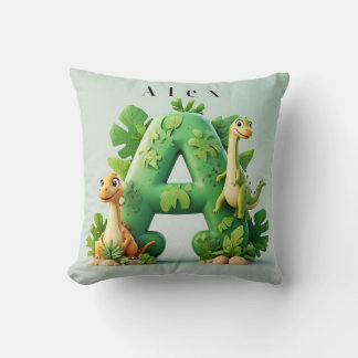 🦖 Cute Dinosaur Letter A Jungle Kids Learning Pla Cushion