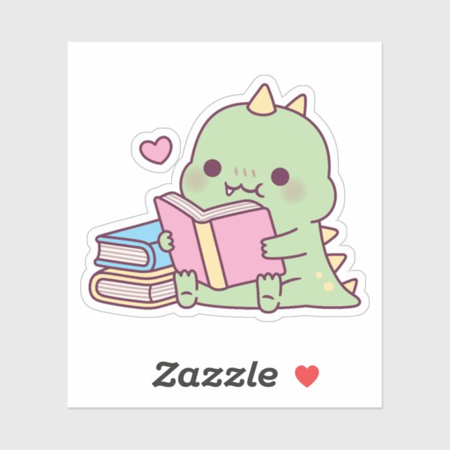 Cute Dinosaur Loves Reading Books (Sheet)