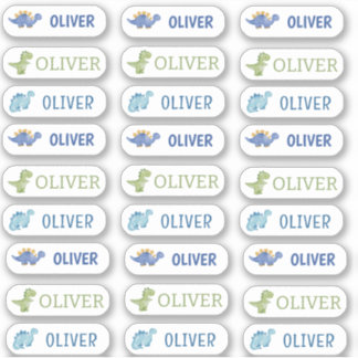 Cute Dinosaur Name Tags Back to School 27 labels