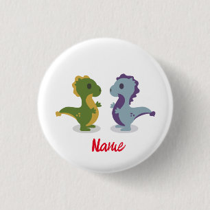 Cute Dinosaur Pair Thunder_Cove  3 Cm Round Badge