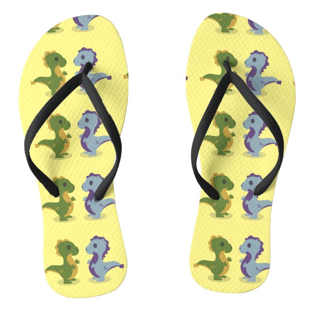 Cute Dinosaur Pair Thunder_Cove Jandals (Footbed)
