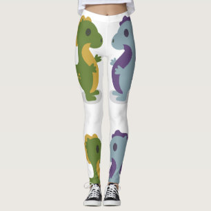 Cute Dinosaur Pair Thunder_Cove Leggings