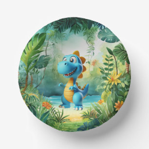 Cute Dinosaur Paper Bowl Plate