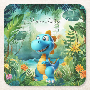 Cute Dinosaur Paper Coaster