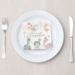 Cute Dinosaur Party Animals Kids Birthday Napkins<br><div class="desc">Our "Cute Dinosaur" collection for your nature theme kids birthday party with very cute party dinosaur illustrations paired with nice typography. Check our store for more items from this collection.</div>