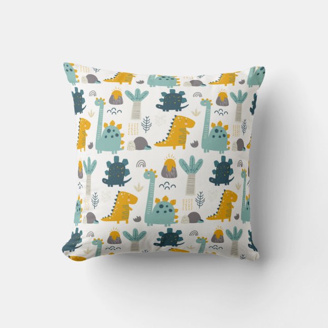 Cute Dinosaur Pattern Cushion (Front)