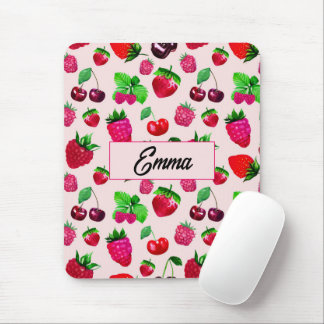Cute Dinosaur Pattern Custom Monogram Name Kids Mouse Pad
