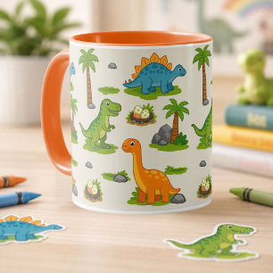 Cute Dinosaur Pattern Kids Mug