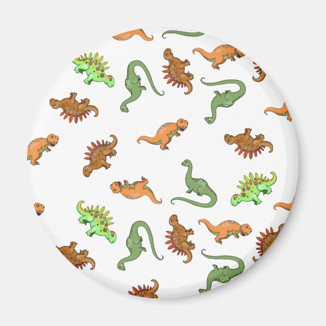 Cute Dinosaur Pattern Magnet (Front)