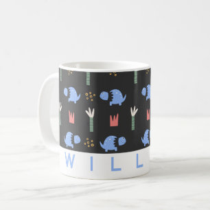 Cute Dinosaur Pattern Mug Personalised Name