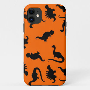 Cute Dinosaur Pattern on Orange Case-Mate iPhone Case