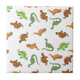 Cute Dinosaur Pattern Tile