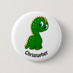 Cute Dinosaur Personalised 6 Cm Round Badge
