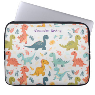 Cute Dinosaur Personalised Laptop Sleeve