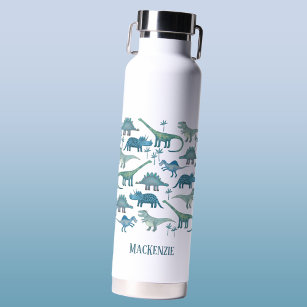 Cute Dinosaur Personalised Water Bottle