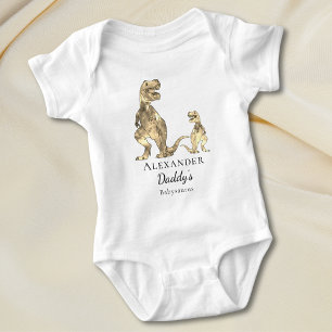Cute Dinosaur Quote Personalized  Baby Bodysuit