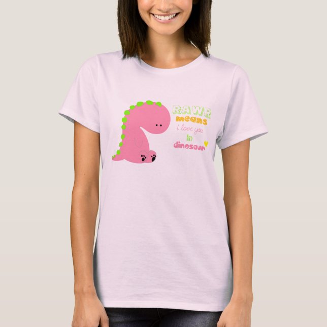 cute dinosaur rawr shirt (Front)