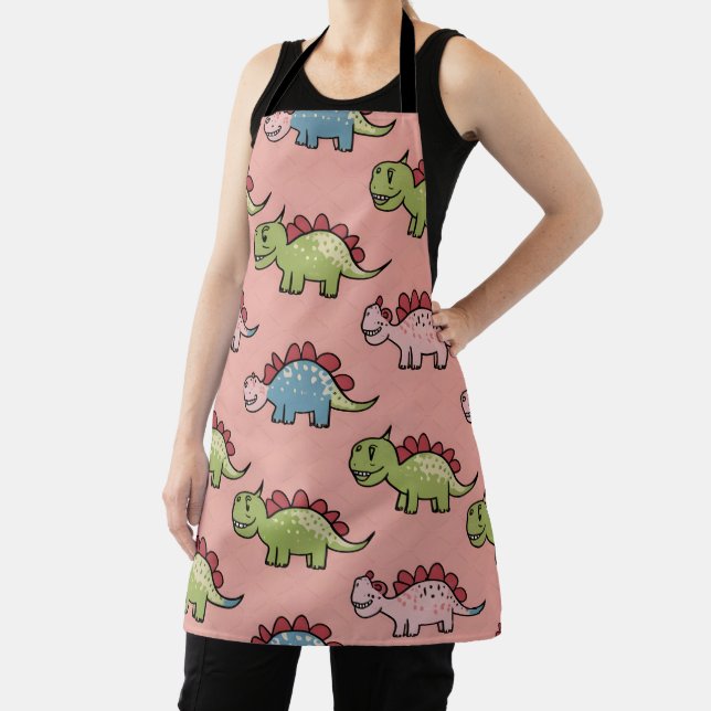 Cute dinosaur seamless pattern apron (Insitu)
