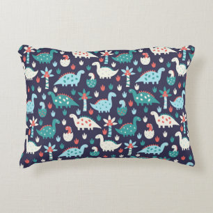 Cute dinosaur seamless pattern decorative cushion