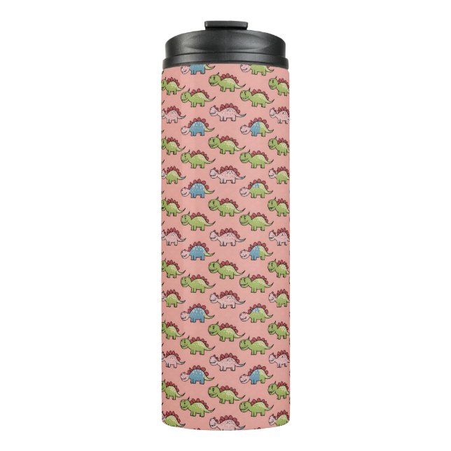 Cute dinosaur seamless pattern thermal tumbler (Front)