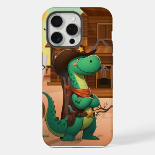 Cute dinosaur sheriff/cowboy iPhone 15 pro max case