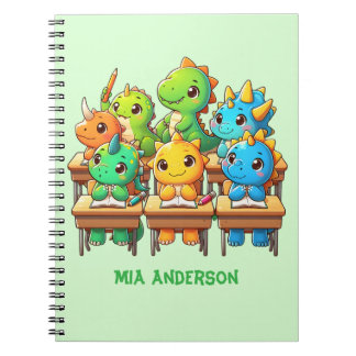 Cute Dinosaur Spiral Journal