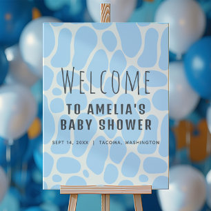 Cute Dinosaur Spots Boy Baby Welcome Sign