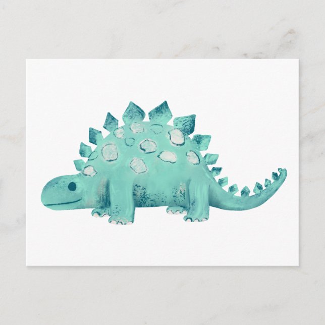 Cute Dinosaur Stegosaurus Postcard (Front)
