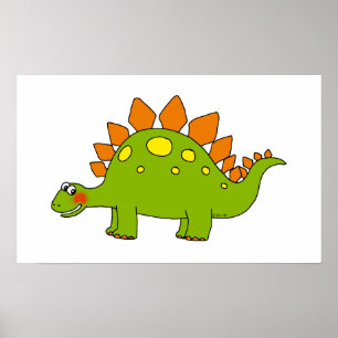 Cute dinosaur - stegosaurus poster
