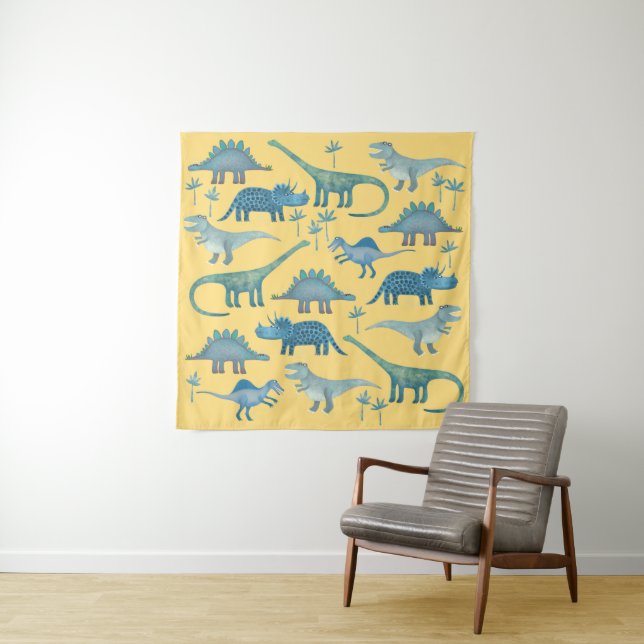 Cute Dinosaur Tapestry (In Situ)