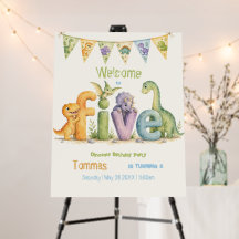 Cute Dinosaur Themed Birthday Welcome
