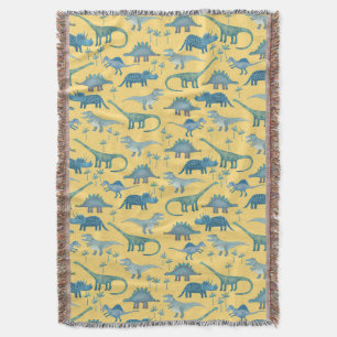 Cute Dinosaur Throw Blanket