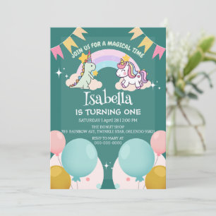 Cute Dinosaur Unicorn rainbow Balloon birthday 