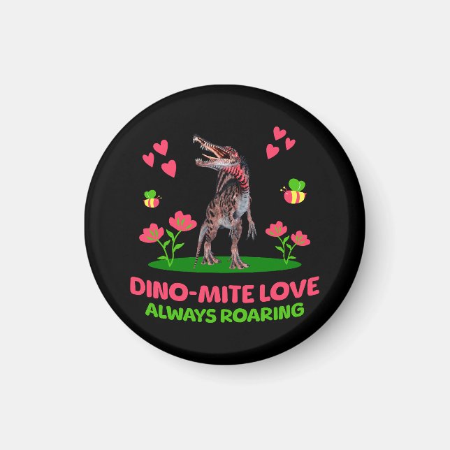 Cute Dinosaur Valentine for Kids Magnet (Front)
