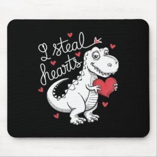 Cute Dinosaur Valentine I Steal Hearts For Men And Mouse Pad
