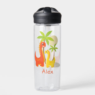 Cute Dinosaur Water Bottle with Personalised Name