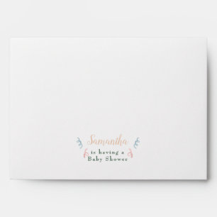 Cute Dinosaur Watercolor Baby Shower Envelope
