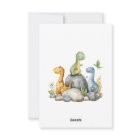 Cute Dinosaur Watercolor Hatching Soon Baby Shower