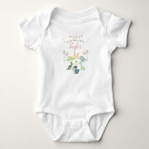 Cute Dinosaur Watercolor Personalised Baby Bodysuit