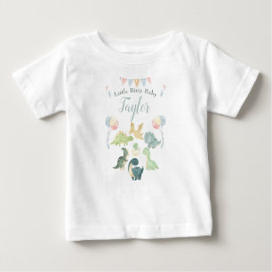 Cute Dinosaur Watercolor Personalised Baby T-Shirt